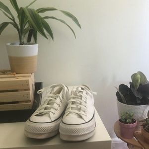 White platform converse